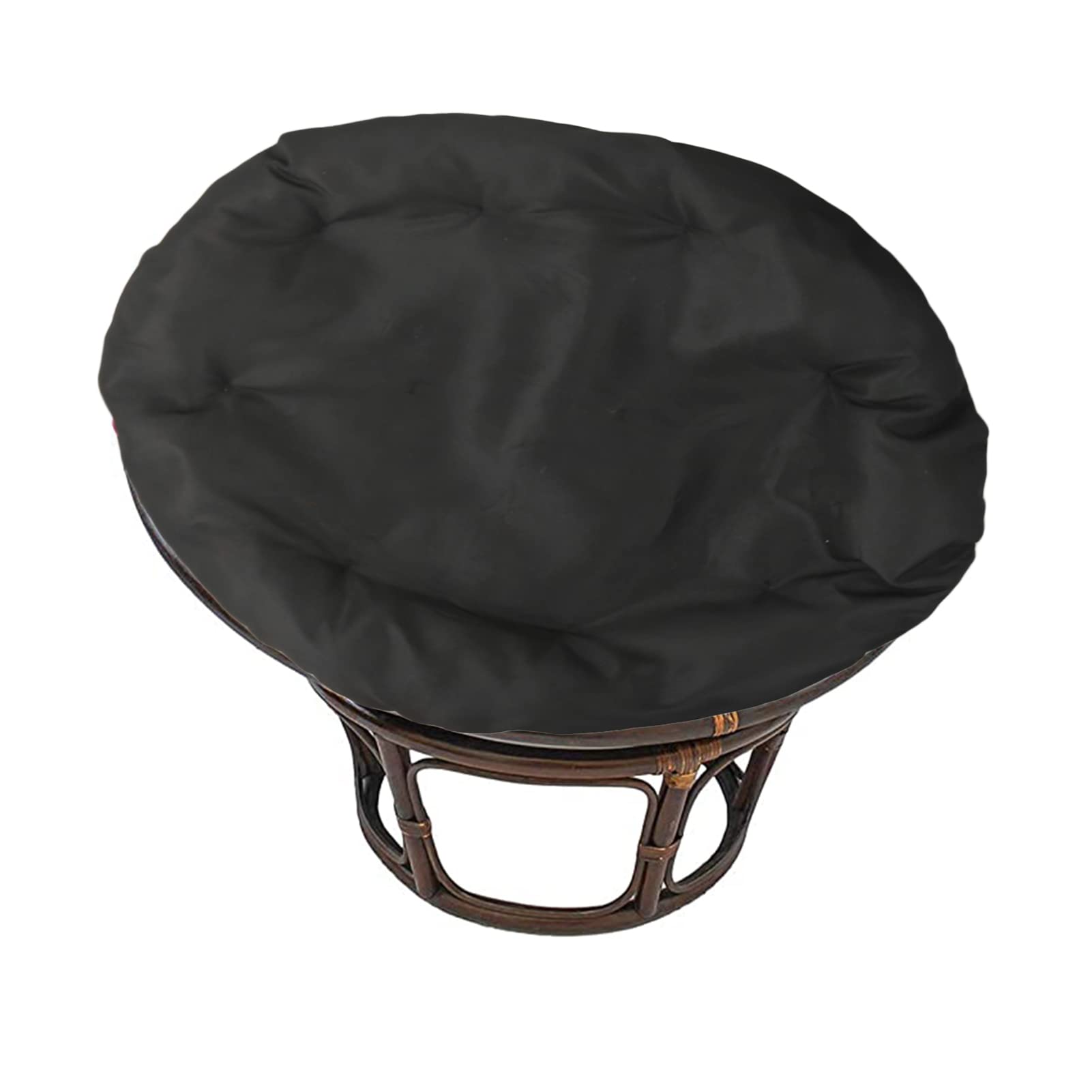TDHLW Papasan Chair Cushion Covers Only, Papasan Slipcover, Papasan Cushion Cover, Outdoor Indoor Cushion Waterproof Slipcover for Papasan Wicker Egg Chair,Black,55 * 55in