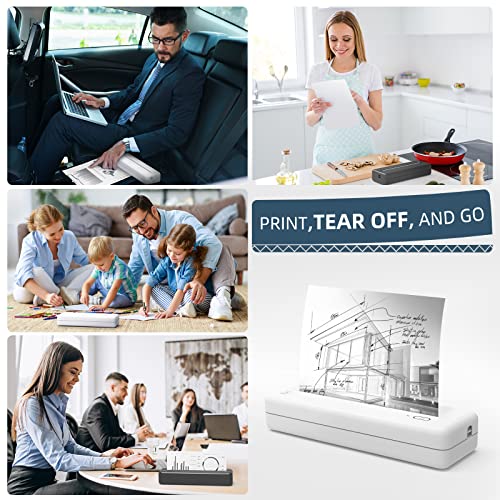 Hprt Wireless Portable Printers - Portable Printers Wireless For Travel, Mobile Office, School, Home - Bluetooth Wireless Printer Compatible With Ios Android Phone & Laptop #TOP5