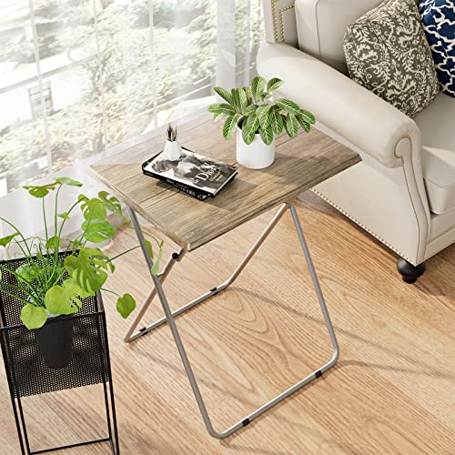 Image of Garden 4 you TV Tray Table TV Dinner Tray with Sturdy MDF Set of 2,Eating Trays for Living Room with No Assembly Required,Small Folding Side Table 15 x 18.9 x 26in (3D,2PCS)
