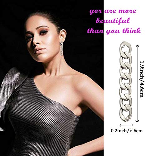 ZITULRY Link Chain Drop Earrings for Women Statement Long Dangle Earrings Silver Gold plated Stud Earrings3