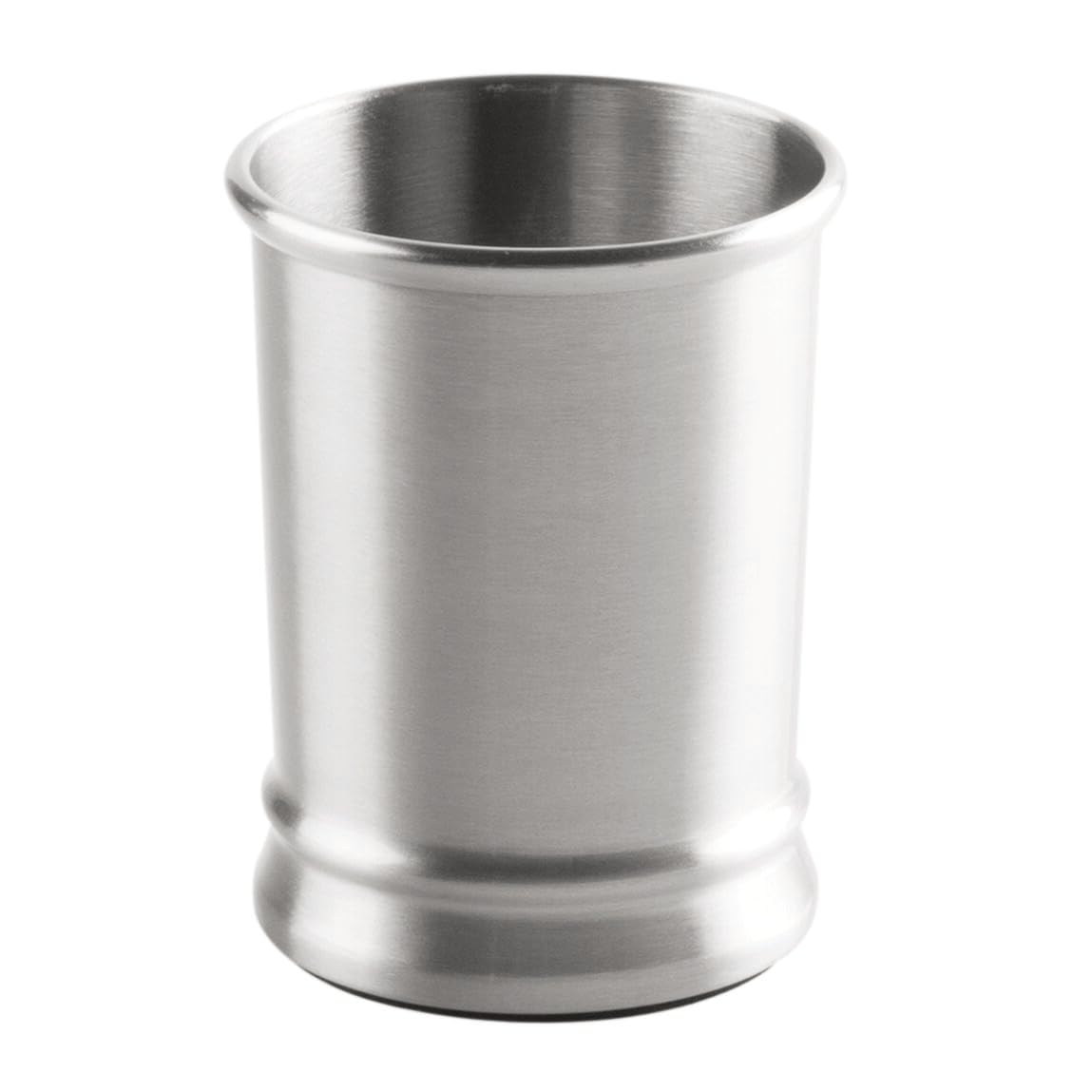 mDesign Modern Stainless Steel Bathroom Cup Toothbrush Holder Countertop Tumbler Cup for Rinsing and Drinking Accessories and Makeup