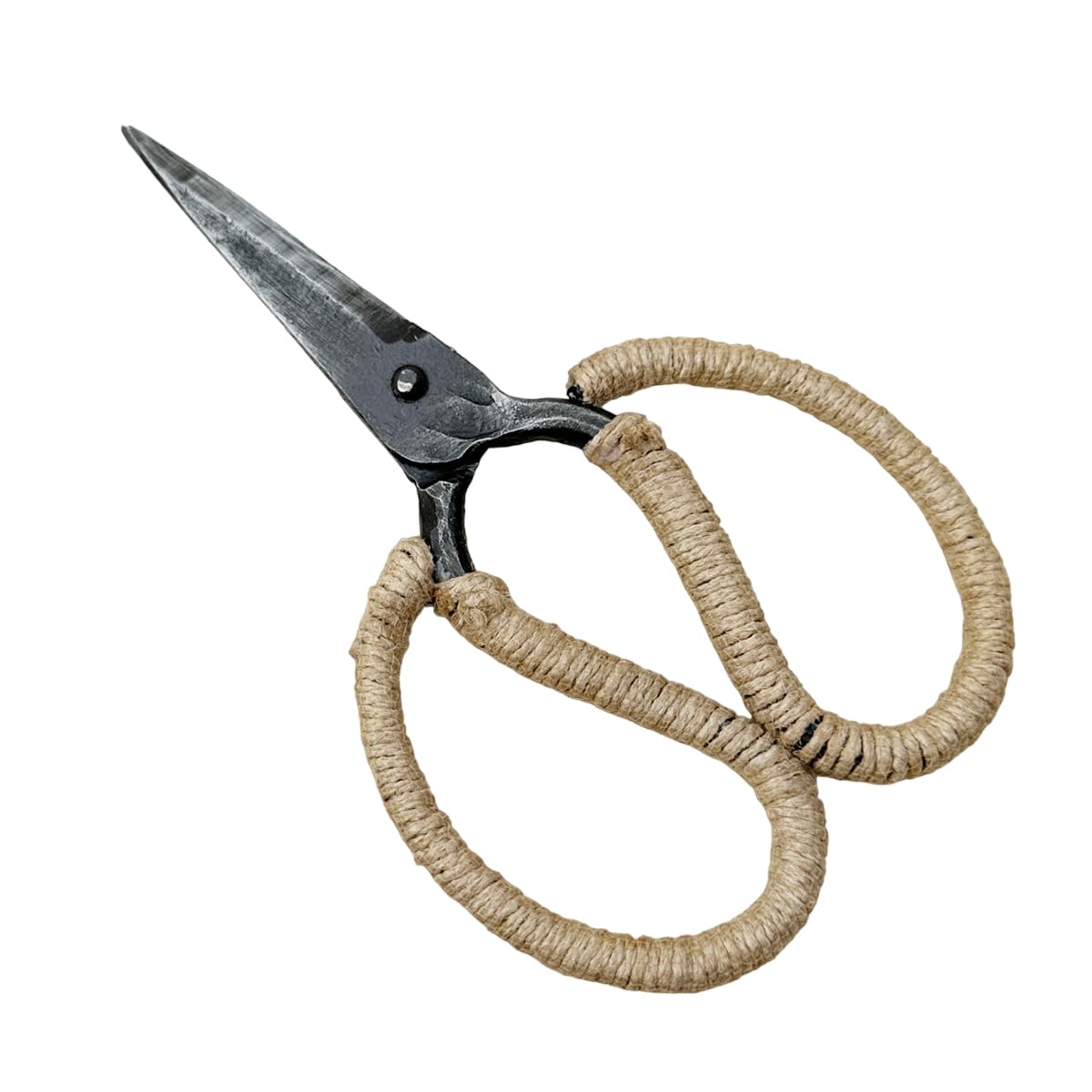 Hand Forged Medieval Scissor Wrapped with Natural Willow Wrought Iron Handmade Vintage Scissor Blacksmith Craft Scissor for Classic Look Black Antique Finish Heavy Duty Sharp Scissor BY LIVING IDEAS