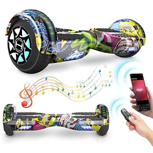 Hoverboard 6,5 Pouces avec Bluetooth et LED, Hoverboards Auto-équilibré pour Enfant et Adulte iHoverboard H4 Hoverboard Jaune