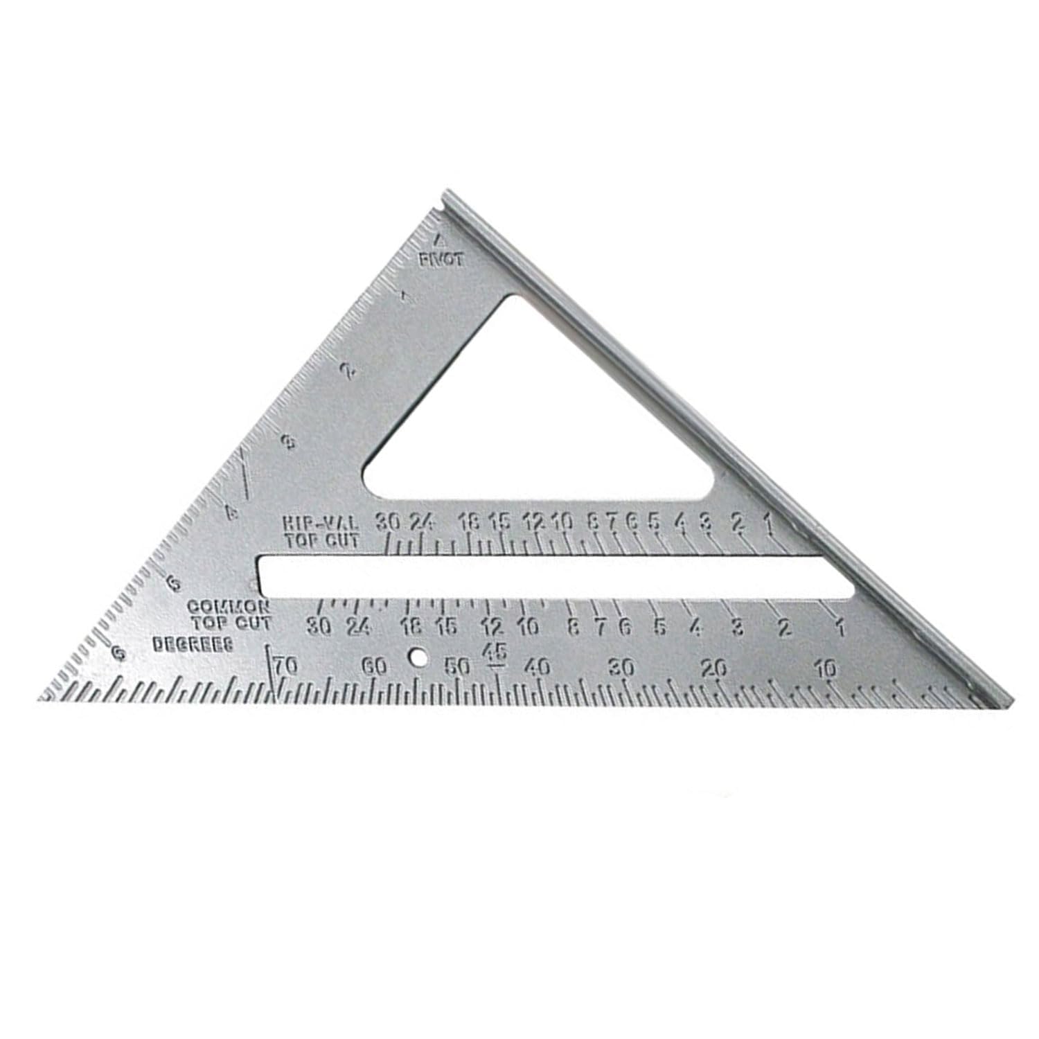 S & S Products Clear 7Inches Aluminium Alloy Roofing Square Triangle Measuring Gauges Guide Tool For Angle Measurement Carpenter Wood Square Multifunctional Protector Roofer Ruler