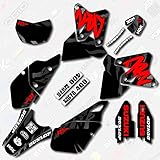 Black Red Fierce Graphics Kit Fits Suzuki DRZ400 DRZ 400 Decal Kit