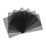 Cabilock 7 Stück PVC Kunststoff Augen Netz Schwarz Flexibles Fursuit Augen Mesh für Masken Cosplay Tierkostüme DIY Bastelarbeiten Klare Sicht und Vielseitig Einsetzbar