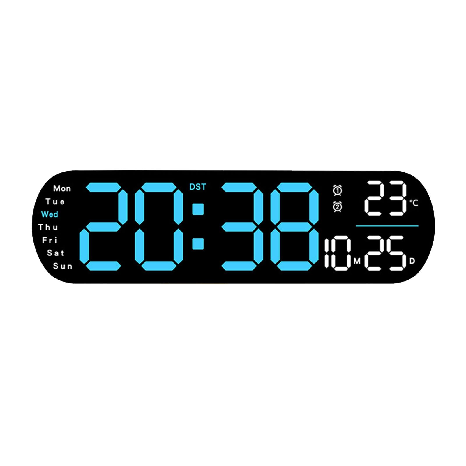 Elnwnnkc LED Digital Alarm Clock with Date, Temperature, and Brightness Essential for Home and Bedroom Alarm Clock