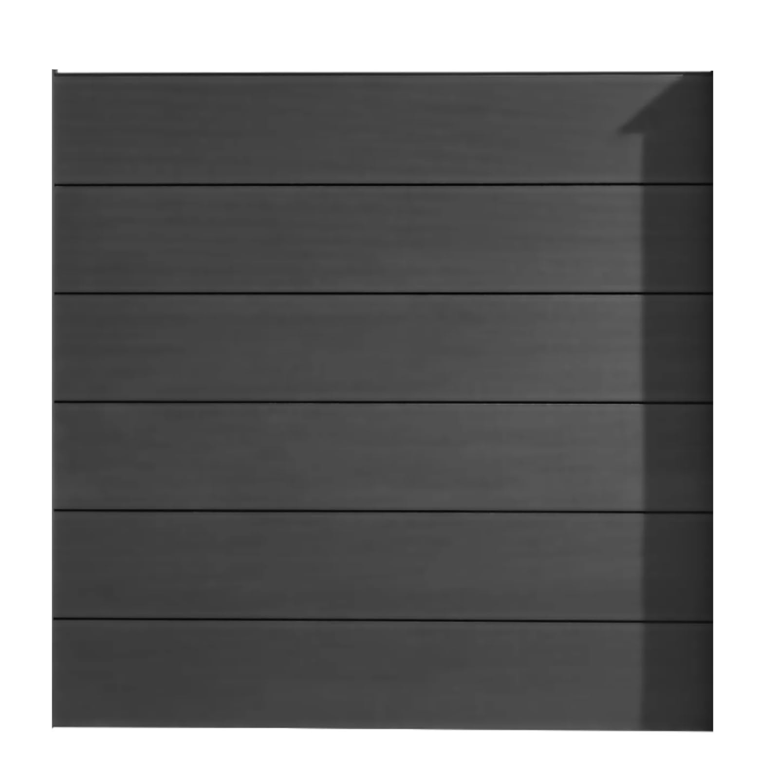 HORI Sichtschutzzaun XXL WPC Sichtschutz Gartenzaun Zaun Lamellenzaun, ohne Pfosten, 180 x 180 cm - Anthrazit