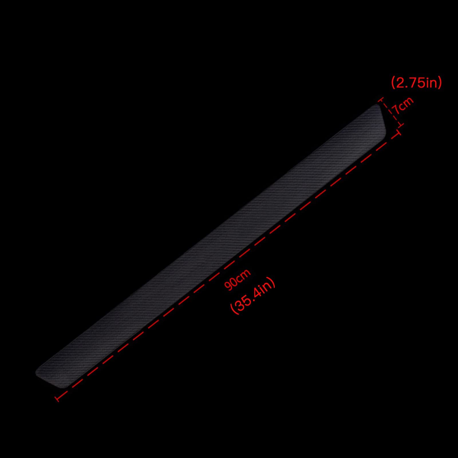 Rear Bumper Protector Strip Clear Back Bumper Protector Guard Carbon Fiber Scratch-Resistant Trunk Sill Plate Scuff Plate Car Accessory for SUV/Cars Universal No Pattern with Full Tape Pack-1