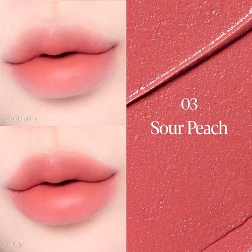 Image of Espoir Couture Lip Tint Fitting Blur #3 Sour Peach | Smudge-Proof Fixing Lip Stain, Soft & Creamy Texture without Flaking, Lightweight and Comfortable Matte Finish, Korean Makeup, Vegan, 0.14 oz