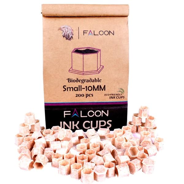 Falcon Biodegradable Tattoo Inks cup with Stands Pack of 200 pcs (Small)-image-42