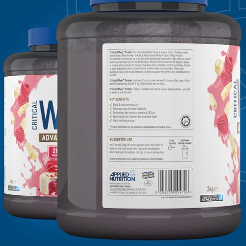 Applied-Nutrition-Critical-Whey-Protein-Powder-2kg-High-Protein-Powder-Protein-Milkshake-Muscle-Building-Supplement-with-BCAAs-Glutamine-2kg-67-Servings-White-Chocolate-Raspberry