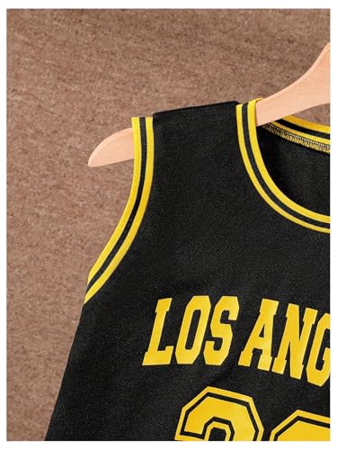 Floerns Boy's 2 Piece Outfit Number Print Sleeveless Tank Top and Shorts Set4