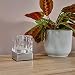 Pair of - Modern Glass Ice Cube Touch Table Lamps with Chrome Bases