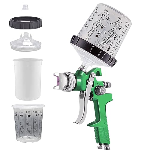 Image of MDH Disposable Paint Spary Gun Cup Set w / 50 Cups and Lids System / 20 Plugs /1 Hard Cup w /Retainer Ring for use Disposable Paint Spary Gun Cup Liners & Lid System (20 Ounce Cup Kit (600ml))