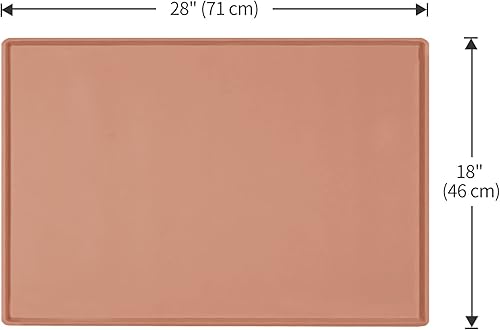 Miniatura 164 de Tapete de comida para perros, bandeja de comida impermeable de silicona, mantel individual antideslizante para mascotas, borde elevado de 0.6