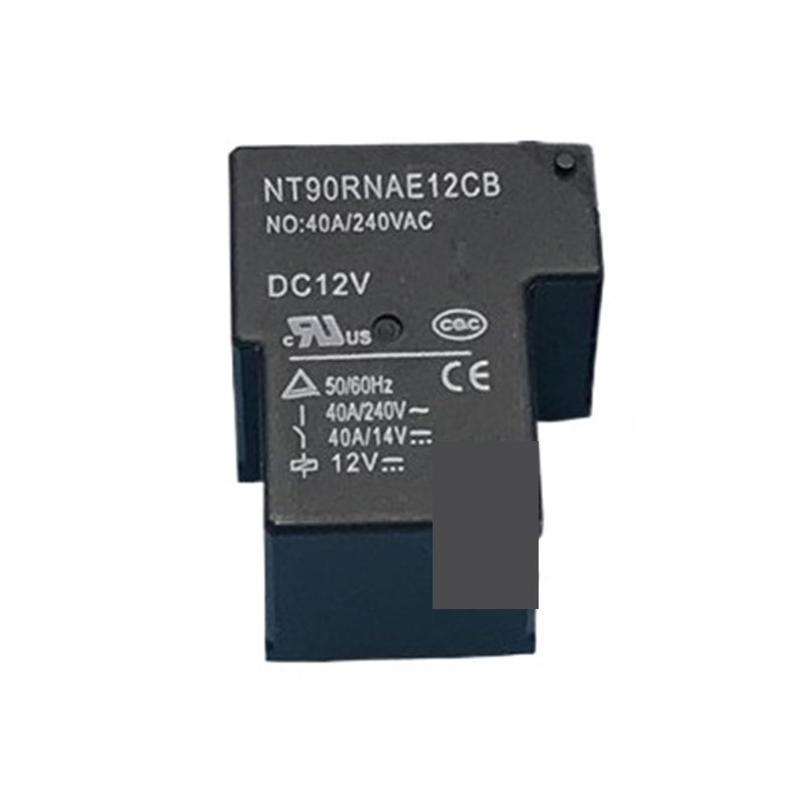 Relé NT90RNAE12CB-DC12V de 4 pines con alta resistencia térmica para 40A