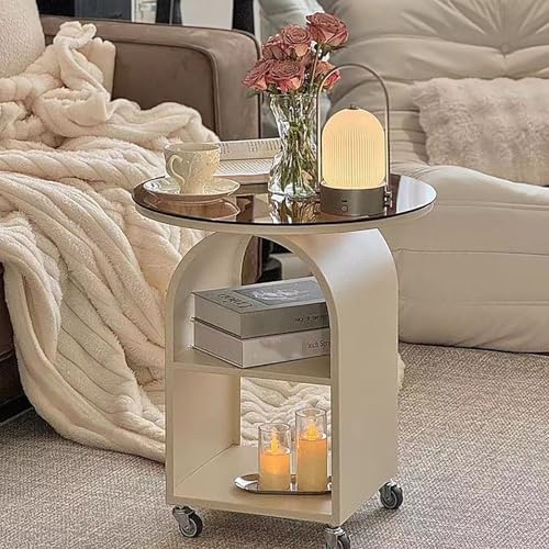 Table d'appoint à 3 étagères pour optimiser le rangement du salon