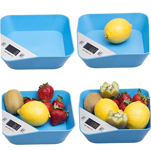 TOPBATHY Digital Kitchen Scale 5kg Food Baking Scale Sky-blue for Cooking and Baking