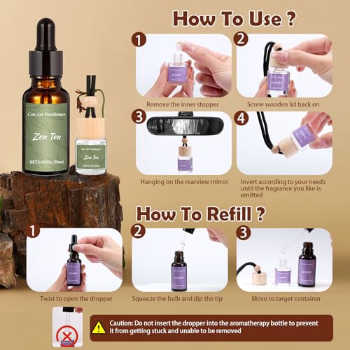 Image of 12Pack Car Air Freshener Refills, Hanging Air Freshener Diffuser