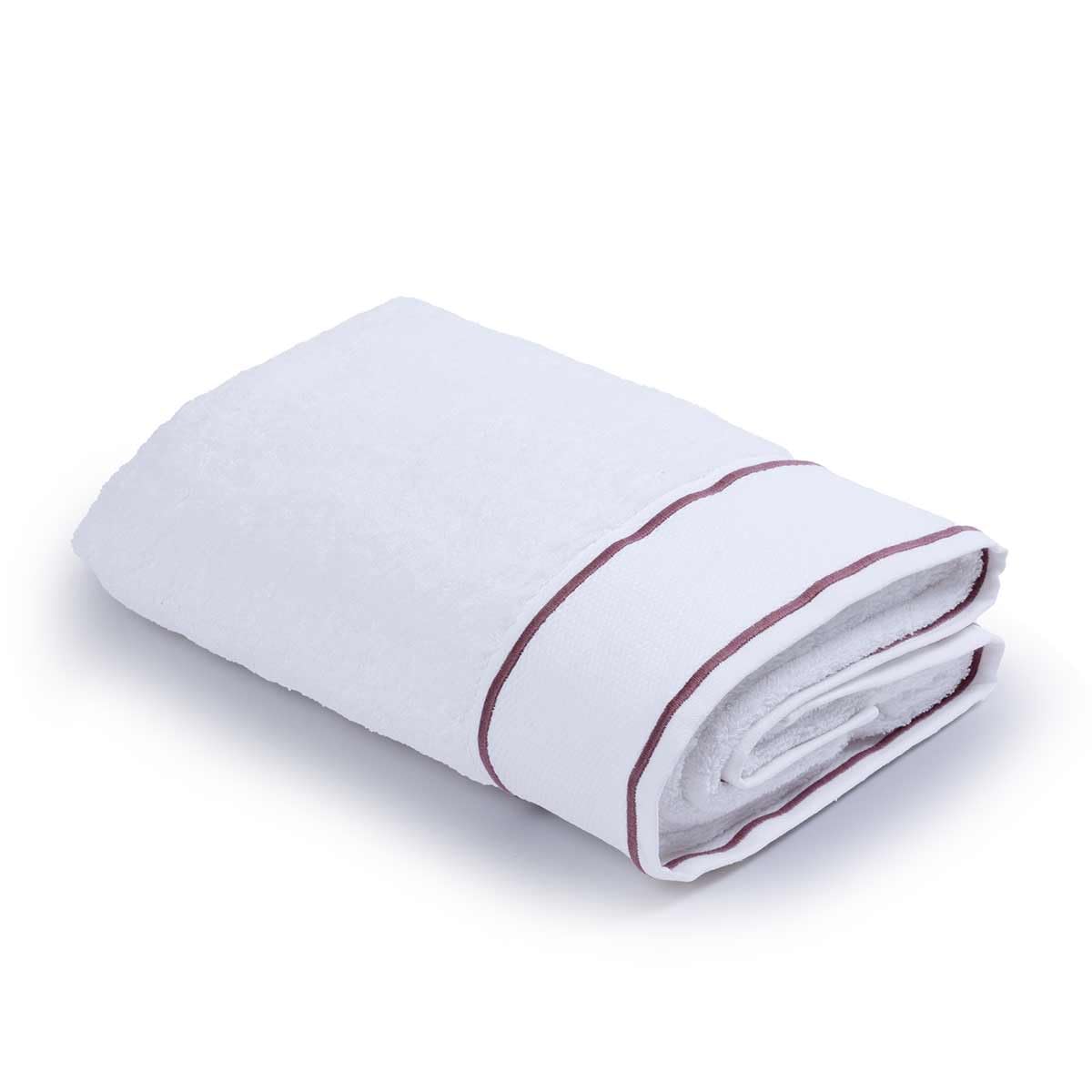 Telo Bagno, Ricamo Bourdon, Spugna 100% Cotone, 500 grm2, Morbido e Resistente, Assorbente, Lussuoso (Rosa, Telo 100x150)