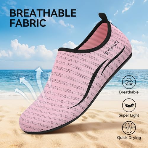 Image of Sixspace Water Shoes for Women Men Aqua Socks Swim Shower Beach Barefoot Pool Quick-Dry Non Slip Lake Surf