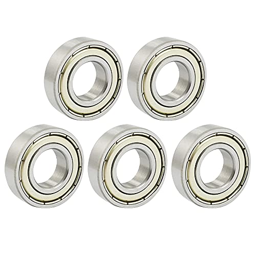 uxcell 6002ZZ 15 X 32 X 9mm Double Shielded Metal Deep Groove Ball Bearings 5 Pcs
