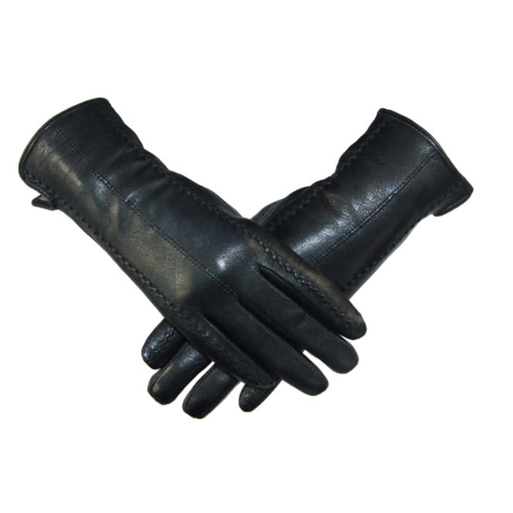 Guantes de Mujer con Lazo Grueso de Cuero cálido para Invierno y