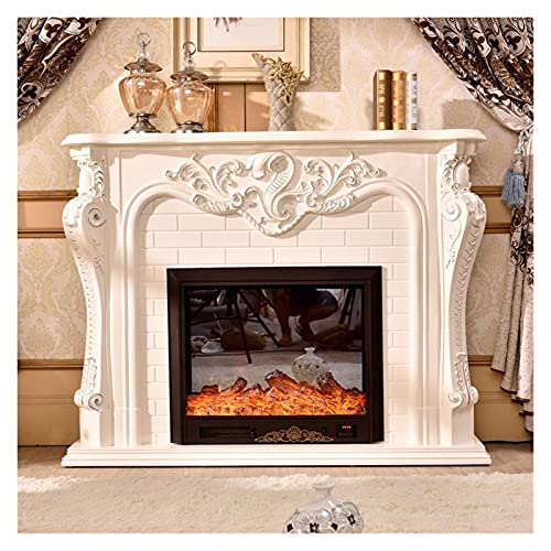 Electric Fireplace Electric Fireplace Insert Heater Fireplace Decoration  Cabinet Flame Wooden Mantel Frame with LED Optical Artificial Flame  Effective u0026 Economical Heating (White Without Hea : Amazon.co.uk: Garden