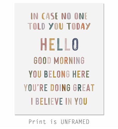 Miniatura 8 de In Case No One Told You Today, Hello, Good Morning, Classroom Wall Decor, Teacher Sign, Classroom Print, Positive Inspirational, Classroom