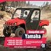 TEBEDI UTV Cab Enclosure Soft Door Compatible with 2004-2013 Yamaha Rhino(with Half Doors) 450 660 700 w/Side Mirror Holes, Zipper Side Doors & Roll up Rear Windshield Sunproof Windproof Dirtproof