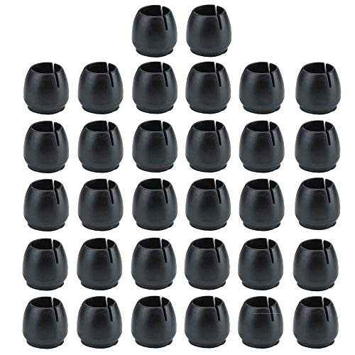 ProLeo 32 stuks siliconen stoelpootbeschermers, vloerbescherming, ronde meubel-voetafdekkingen, tafel- en stoelenbeschermers, voor ronde poten van 17-21 mm (17-21 mm)