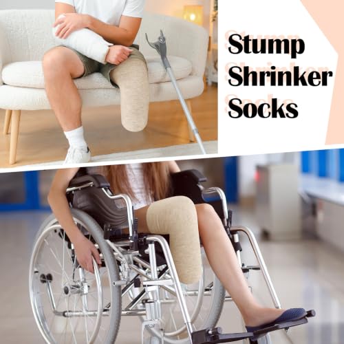 Image of 10 Pcs Prosthetic Stump Shrinkers Amputee Socks Stump Shrinker Prosthetic Limb Socks for Men Women