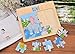 CCLIFE Wooden Jigsaw Puzzles Set for Kids 2-5 Years 12 Piece Colorful Wooden Educational Animal Puzzles (4 Puzzles)