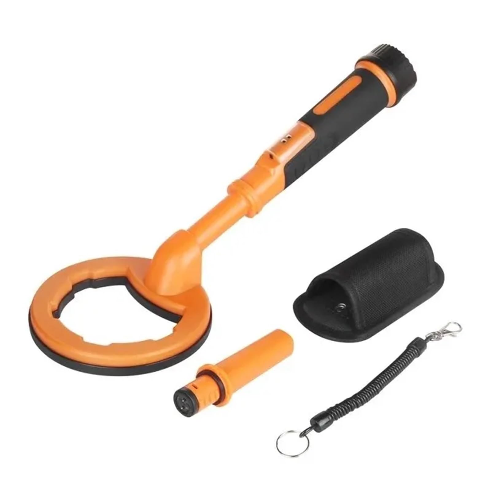 Tauch-Unterwasserdetektor, Metallsuchdetektor, 2-in-1-Schatzsuchmaschine, 30 M Runder Sonden-Pinpointer PräZise Ortung(Orange)