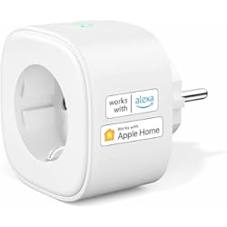 Enchufes Inteligentes Tapo Meross Enchufe Inteligente WiFi, Enchufe WiFi 16A de Temporizador de Control Remoto, Compatible con Alexa, Apple HomeKit y Google Home, 3840W