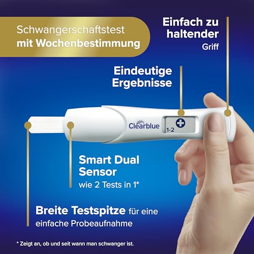 Clearblue Schwangerschaftstest Frühtest 5x Früh-Check & Woche, 5 Tests – Ansicht 5