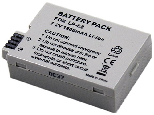 4 x batteria + caricatore AC doppio per Canon LP-E8 LPE8 EOS 550D 600D 650D 700D bacio X4 X5 X6I X7I Rebel T2i T3i T4i T5i DSLR