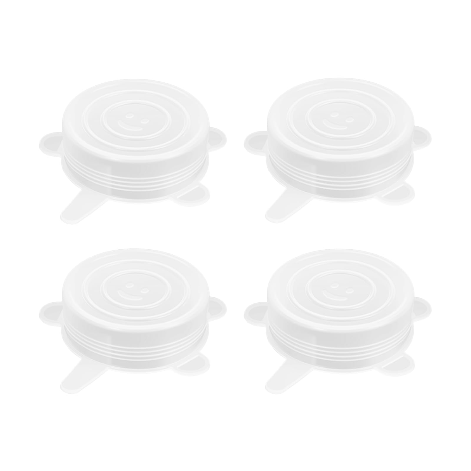 WUMUZAI 4 Pack 6.5cm Reusable Silicone Stretch Lids, Silicone Bowl Covers for Food Storage, Universal Stretchable Lids for Containers Produce, Elastic Expandable Seal Cover, Microwave Freezer Safe
