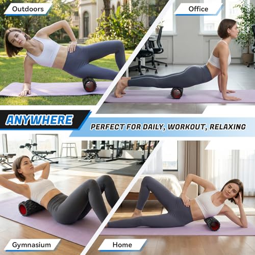 Foam Roller for Deep Tissue Massager, 15" High Density Diamond-Shaped Texture, Myofascial Release, Deep Tissue Muscle Massage Trigger Point Release Back Roller for Fitness (Black) - Image 4