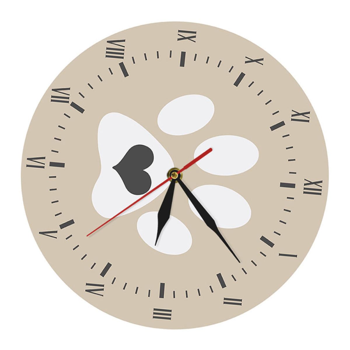 Horloge murale silencieuse chien 12 pouces en acrylique pour café et salon moderne