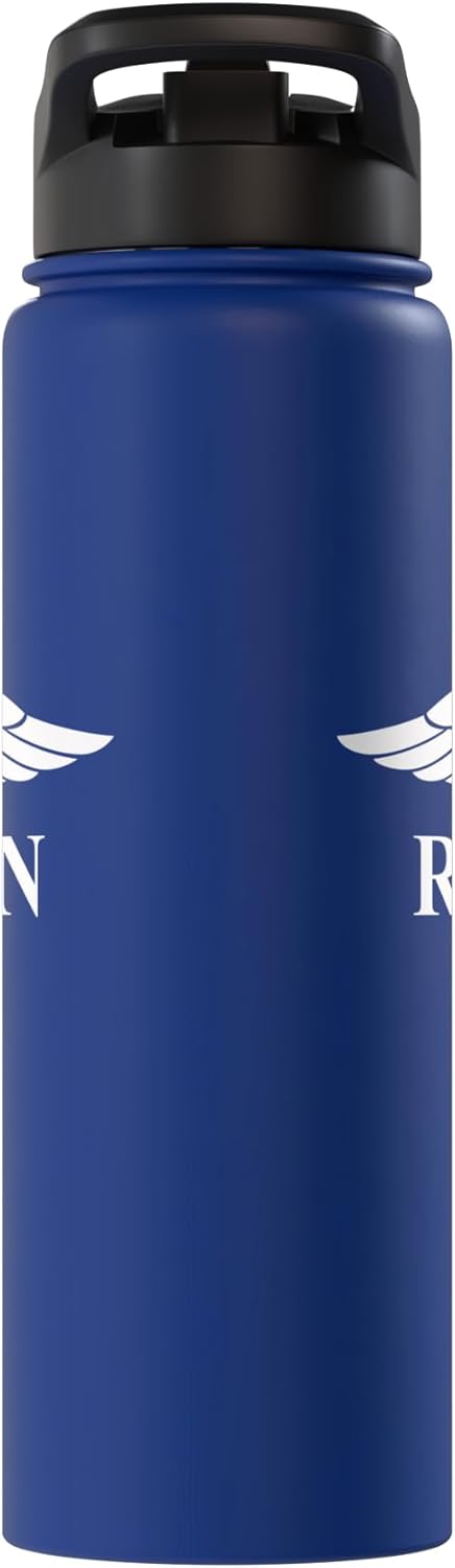 Rn Nurse Caduceus Medical Symbol Nursing Logo Gifts Stainless Steel Insulated Water Bottle