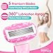 DreamGenius Travel Razors for Women, Travel Size Toiletries Include 1 Handle and 2 Cartridges, Extra Smooth 5-Blade Travel Essentials Razor with Case for Shaving, Pink