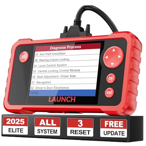 LAUNCH CRP123 V2.0 Plus [2025 New Model] All System Scan Tool with 3 Reset Oil Service/Throttle Relearn/SAS Reset,OBD2 Scanner Diagnostic Tool,Lifetime F-Ree Update