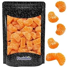 Fruidles Orange Gummi Slices Candy, Delicious Sugar Coated Fruit Flavors Gummies Half-Pound