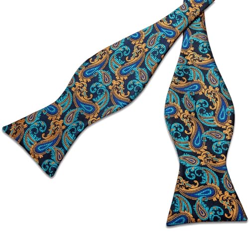 Corbata de moño ajustable para hombre paisley boda miniatura 4