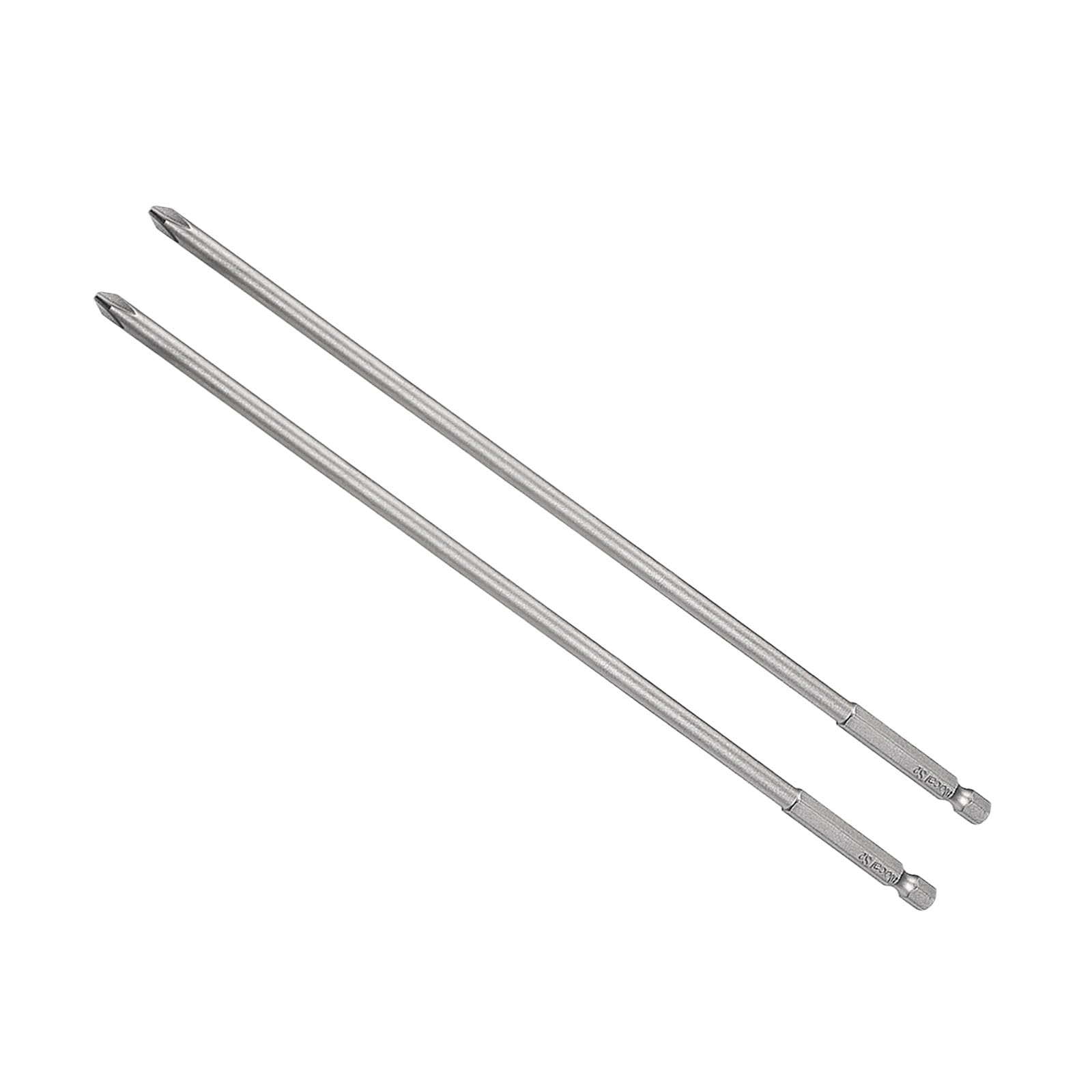 Kreuzschlitz Kreuz Schraubendreher Bits PH2 250mm Lang 1/4" Sechskant Schaft S2 Magnetisch Kreuzschlitz Bohrspitze - (Verwendung: für Leistung Schlagschrauber) 2Stk