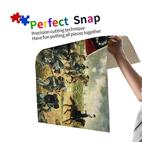 Htrbuoh Oil Paint American Civil War 1000 Pieces Jigsaw Puzzle For Adults Teens, Boredom Buster Activity, Brain Teaser, Home Decor Gift #TOP1