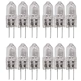 12 pcs Halogen JC Type Light Bulb G4 Base 12V 10W Watt