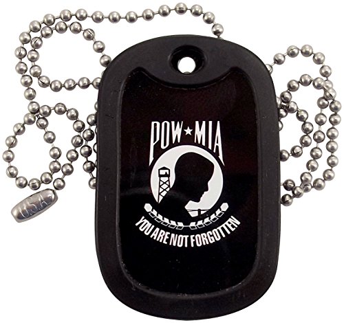 Tag-Z Military Dog Tags - P.O.W. M.I.A. Flag Dog Tag Necklace